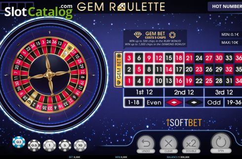 Οθόνη2. Gem Roulette Κουλοχέρης