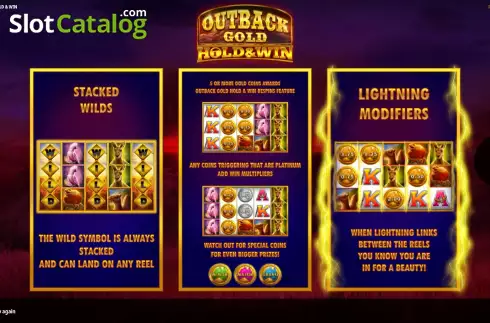 Οθόνη2. Outback Gold Hold and Win Κουλοχέρης