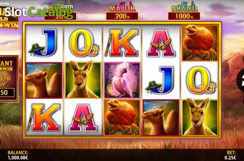 Οθόνη3. Outback Gold Hold and Win Κουλοχέρης