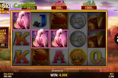 Οθόνη4. Outback Gold Hold and Win Κουλοχέρης