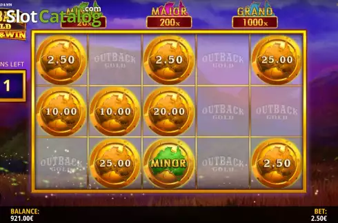 Οθόνη9. Outback Gold Hold and Win Κουλοχέρης