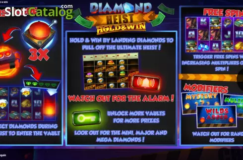 Οθόνη2. Diamond Heist Hold & Win Κουλοχέρης
