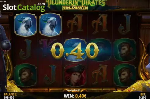Οθόνη4. Plunderin Pirates Hold & Win Κουλοχέρης