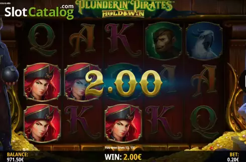 Οθόνη7. Plunderin Pirates Hold & Win Κουλοχέρης