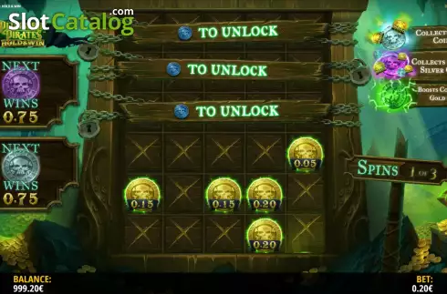 Οθόνη9. Plunderin Pirates Hold & Win Κουλοχέρης 
