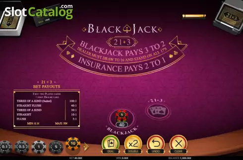 Οθόνη4. Blackjack 21+3 (iSoftBet) Κουλοχέρης