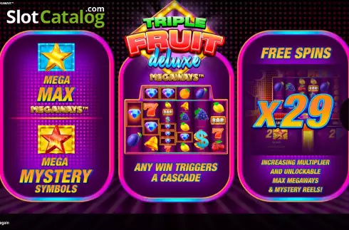 Οθόνη2. Triple Fruit Deluxe Megaways Κουλοχέρης