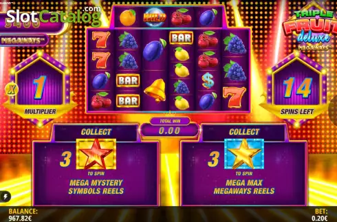 Οθόνη6. Triple Fruit Deluxe Megaways Κουλοχέρης