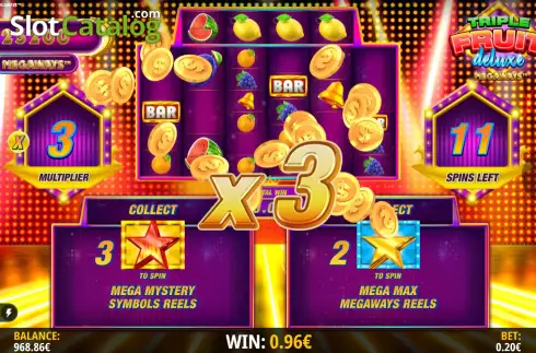 Οθόνη7. Triple Fruit Deluxe Megaways Κουλοχέρης