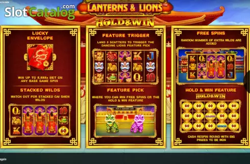 Οθόνη2. Lanterns & Lions: Hold & Win Κουλοχέρης