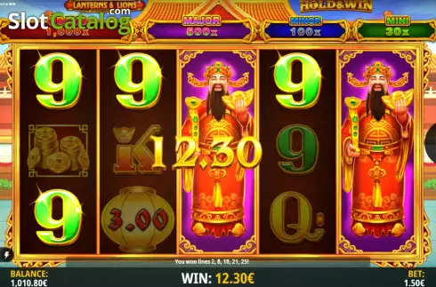 Οθόνη4. Lanterns & Lions: Hold & Win Κουλοχέρης