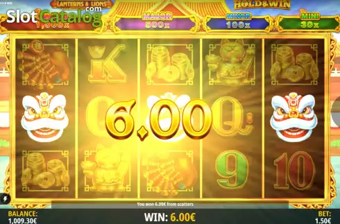 Οθόνη6. Lanterns & Lions: Hold & Win Κουλοχέρης