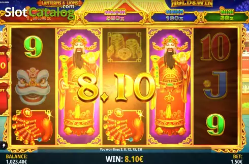 Οθόνη9. Lanterns & Lions: Hold & Win Κουλοχέρης