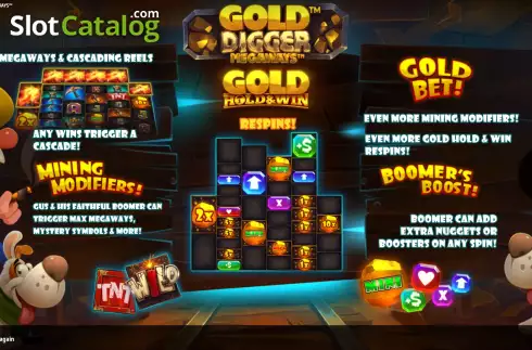 Οθόνη2. Gold Digger Megaways Κουλοχέρης