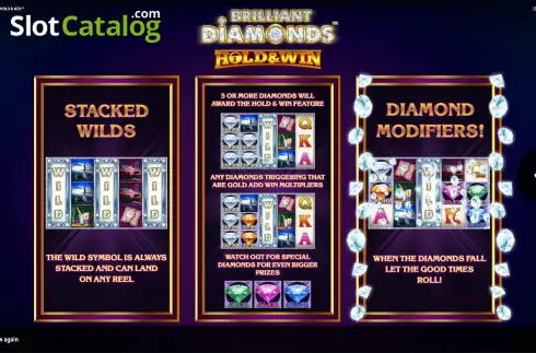 Οθόνη2. Brilliant Diamonds: Hold & Win Κουλοχέρης
