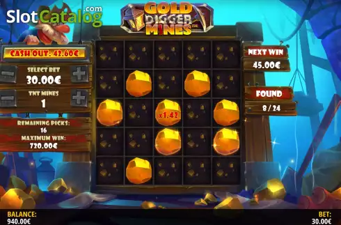 Οθόνη4. Gold Digger: Mines Κουλοχέρης