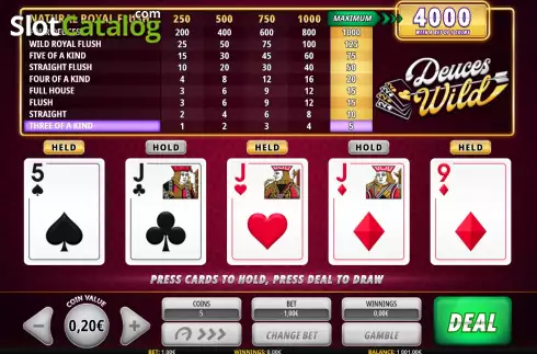 Οθόνη3. Deuces Wild (iSoftbet) Κουλοχέρης