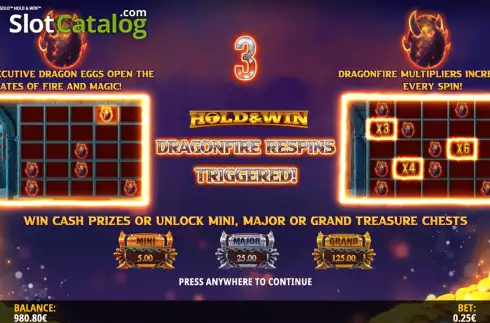 Οθόνη5. Dragonfire Chamber of Gold Κουλοχέρης