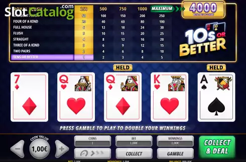 Οθόνη5. Tens or Better (iSoftBet) Κουλοχέρης