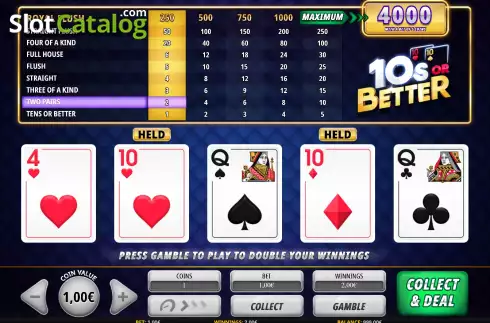 Οθόνη6. Tens or Better (iSoftBet) Κουλοχέρης