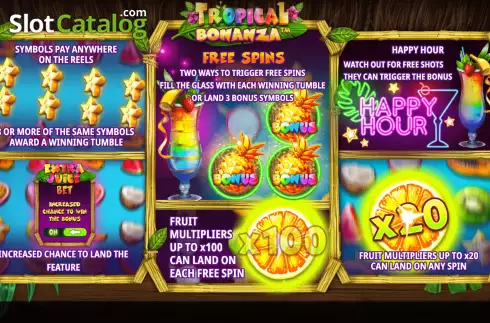 Οθόνη2. Tropical Bonanza (iSoftBet) Κουλοχέρης