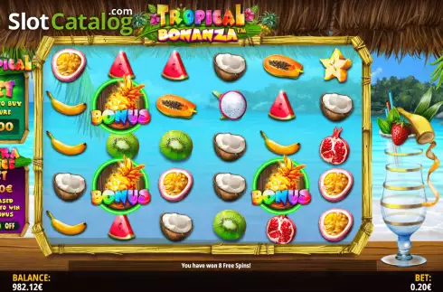 Οθόνη5. Tropical Bonanza (iSoftBet) Κουλοχέρης