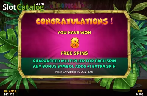 Οθόνη6. Tropical Bonanza (iSoftBet) Κουλοχέρης