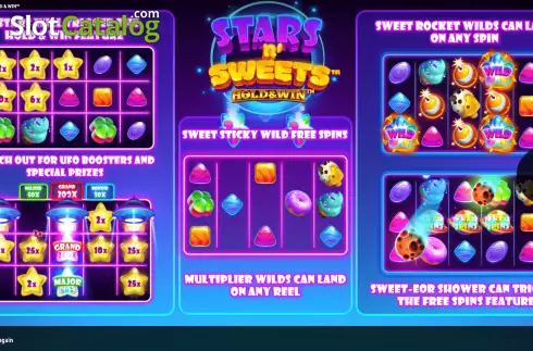 Οθόνη2. Stars n’ Sweets Hold and Win Κουλοχέρης