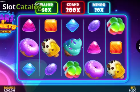 Οθόνη3. Stars n’ Sweets Hold and Win Κουλοχέρης