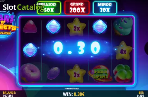 Οθόνη4. Stars n’ Sweets Hold and Win Κουλοχέρης