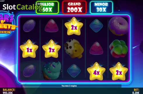 Οθόνη5. Stars n’ Sweets Hold and Win Κουλοχέρης