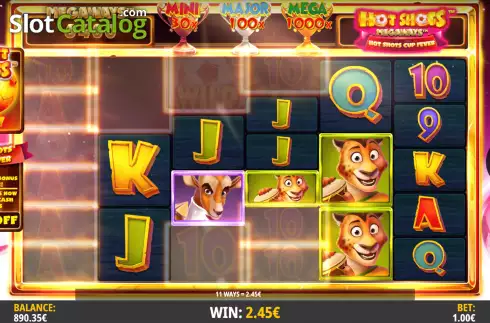 Οθόνη4. Hot Shots Megaways Κουλοχέρης 