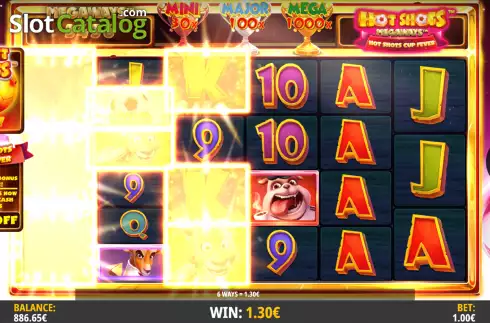 Οθόνη5. Hot Shots Megaways Κουλοχέρης 
