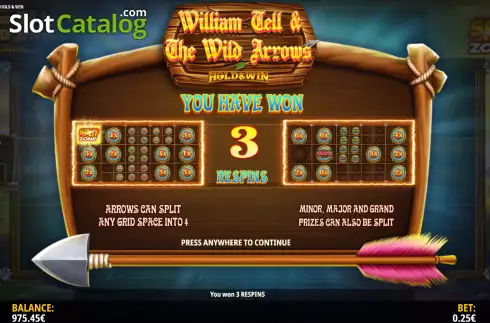 Οθόνη6. William Tell and The Wild Arrows Hold and Win Κουλοχέρης 