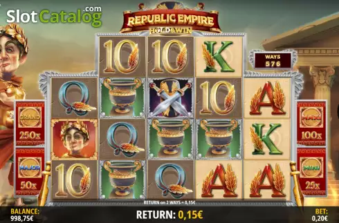 Οθόνη3. Republic Empire: Hold & Win Κουλοχέρης