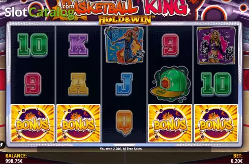Οθόνη5. Basketball King Hold and Win Κουλοχέρης 
