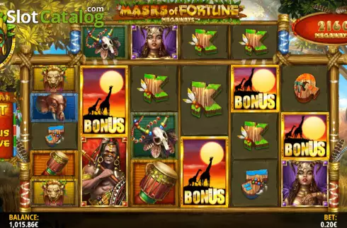 Οθόνη5. Masks of Fortune Megaways Κουλοχέρης