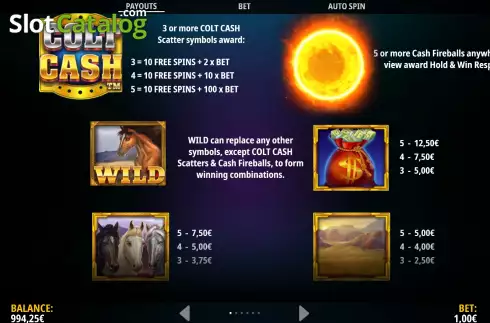 Οθόνη9. Colt Cash: Hold and Win Κουλοχέρης