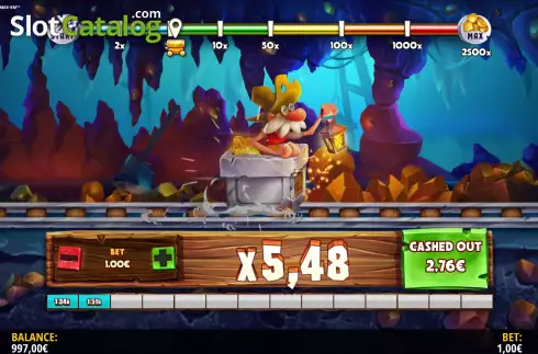 Οθόνη6. Gus's Gold Minecart Mayhem Κουλοχέρης 