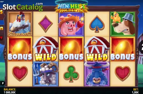 Οθόνη3. Hen Heist Hold & Win Κουλοχέρης