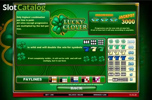Οθόνη2. Lucky Clover iSoftBet Κουλοχέρης