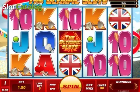Οθόνη 1. The Olympic Slots Κουλοχέρης