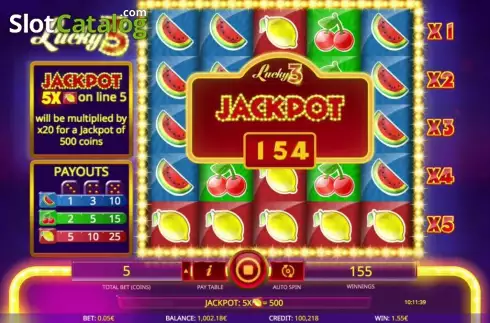 Οθόνη 4. Lucky3 Κουλοχέρης