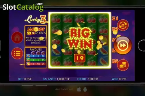 Οθόνη 7. Lucky3 Κουλοχέρης