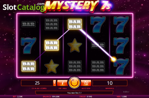 Οθόνη 5. Mystery 7s (iSoftBet) Κουλοχέρης