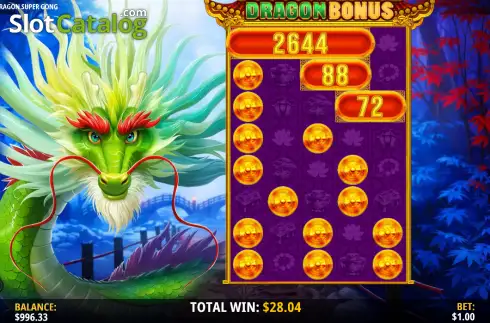 Οθόνη3. Tiger and Dragon Super Gong Κουλοχέρης 