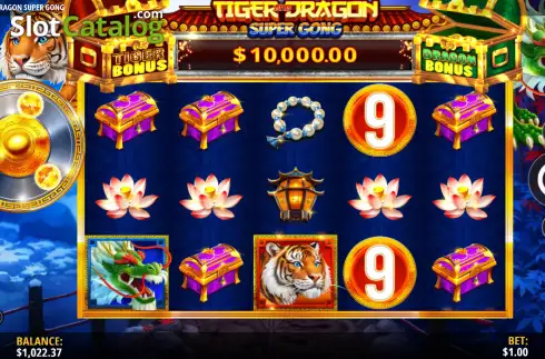Οθόνη2. Tiger and Dragon Super Gong Κουλοχέρης 