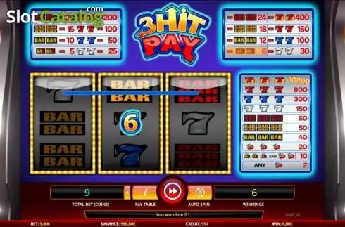 Οθόνη3. 3 Hit Pay (New) Κουλοχέρης 