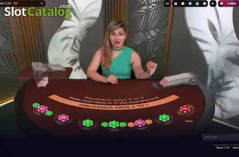 Οθόνη2. Live Blackjack (Iconic21) Κουλοχέρης 