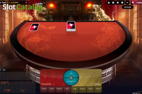 Οθόνη2. Virtual DRAGON TIGER Κουλοχέρης 